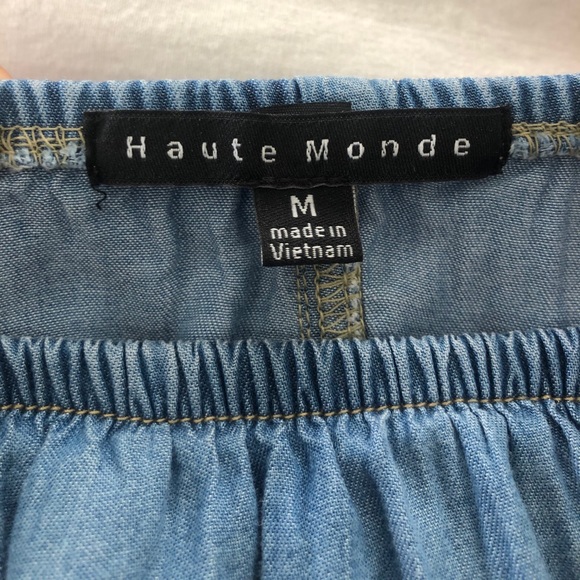 Women’s/Juniors off the shoulder denim top, size M - Picture 2 of 3